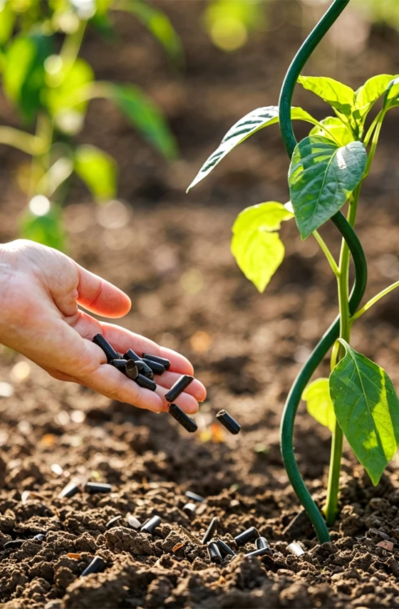 Solu&ccedil;&atilde;o de pellets de fertilizante org&acirc;nico
